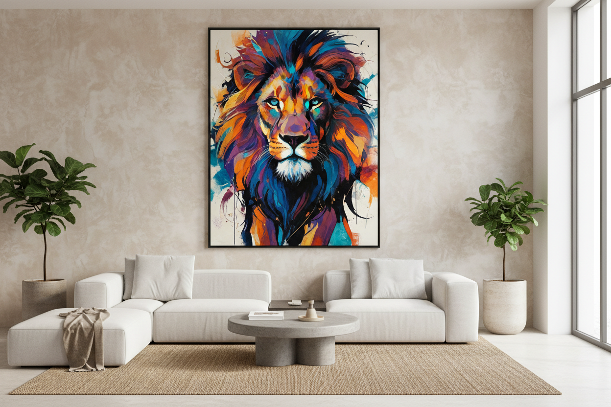 el color del leon debe ser mas abstracto